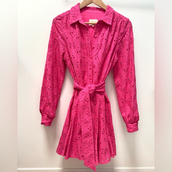 NWOT Sezane - Sol Dress Rose Pink - Size 38/US 6 - Picture 5 of 15